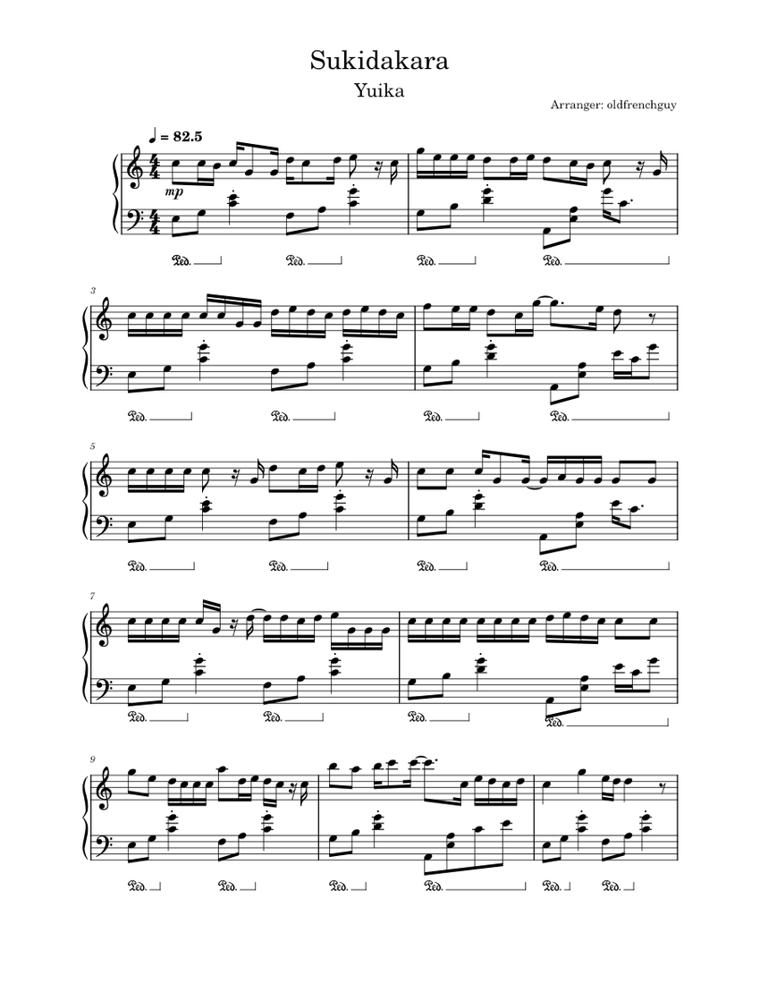 さ*ら様 わが最上の型譜 最終鬼畜妹フランドール・S Sheet Music for Piano (Solo