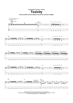 Play Official version of Forest sheet music by System of a Down for Guitar Bass guitar MuseScore