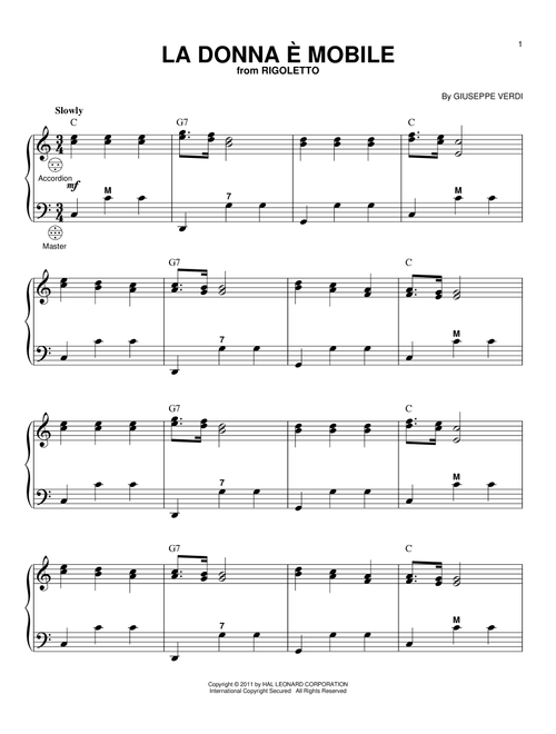 La Donna e Mobile (Arr. Gary Meisner) - Giuseppe Verdi (Accordion)
