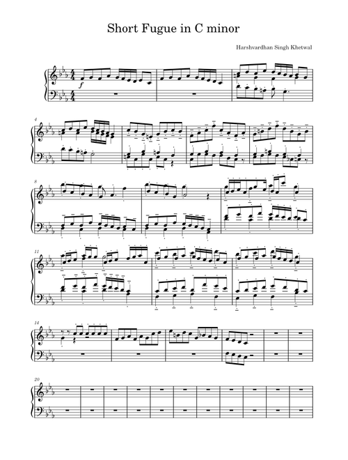 Short Fugue in C Minor – geetomaira