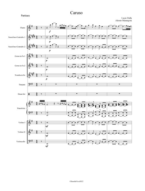 Caruso (Arr. Alessio Marangoni) - Andrea Bocelli (Large Ensemble)