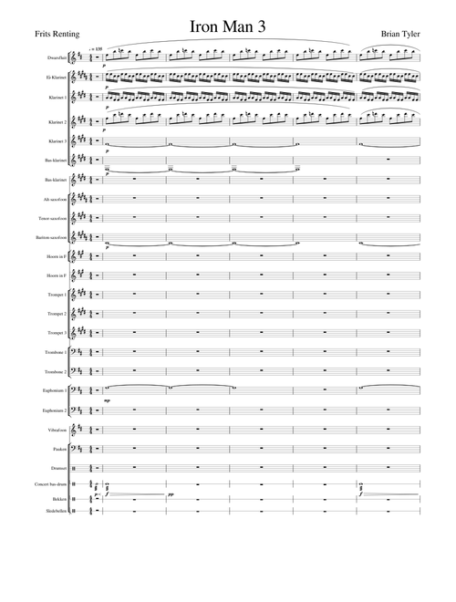 Brian Tyler - Iron Man 3 - arr. Frits Renting - Woodwind version