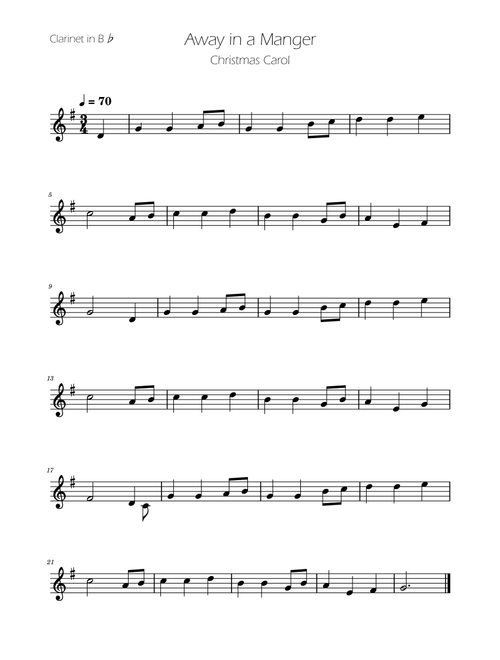 Away in a Manger - Clarinet Solo (Arr. Ygor Nunes) - William J Kirkpatrick (Clarinet Solo)
