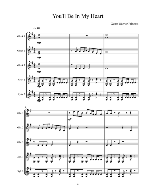 You'll Be In My Heart - Marching Mallets