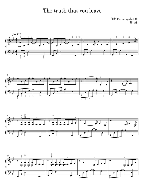 The Truth that You Leave - pianoboy