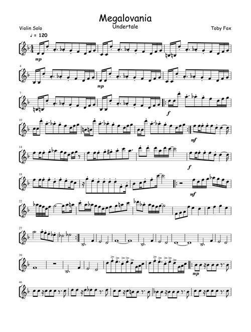 Megalovania- Violin Solo