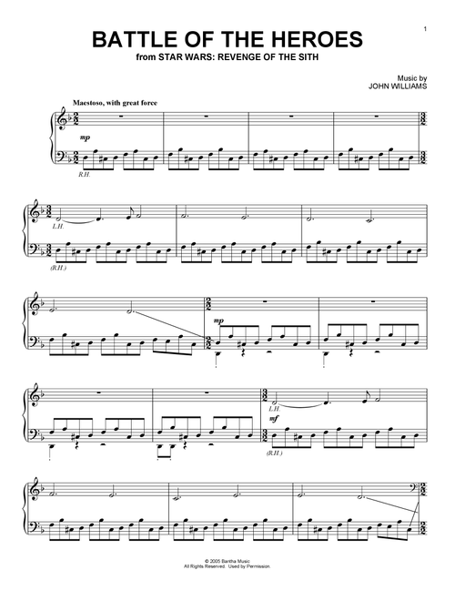 Battle Of The Heroes (from Star Wars: Revenge Of The Sith) - John Williams (Piano Solo)