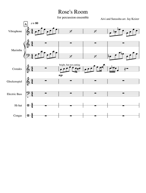 Rose's Room For Percussion Ensemble