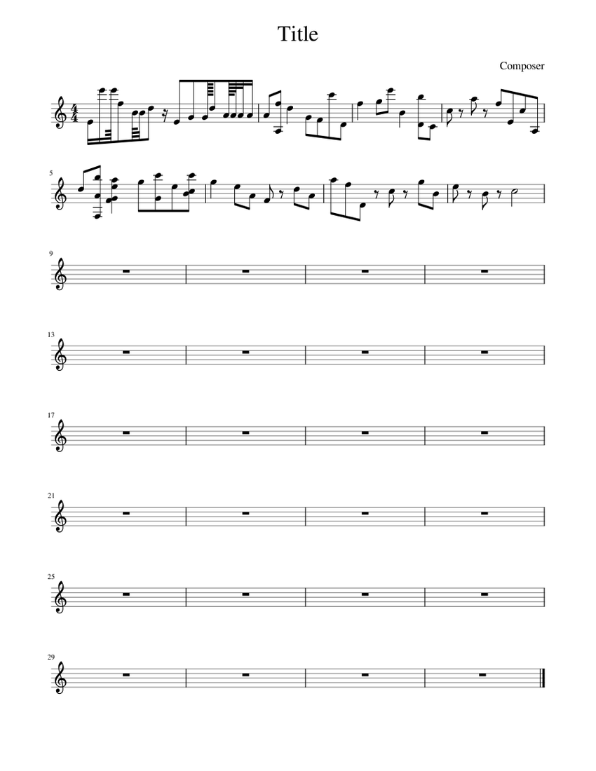 RANDOM SONG Sheet music for Piano (Solo) | Musescore.com