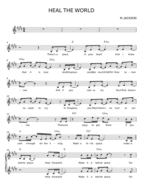 HEAL THE WORLD - Joseph M. Scriven, Mahalia Jackson