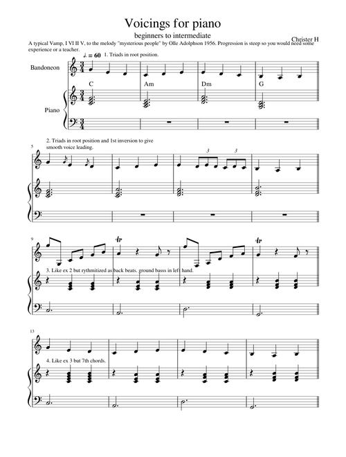 Voicings for piano