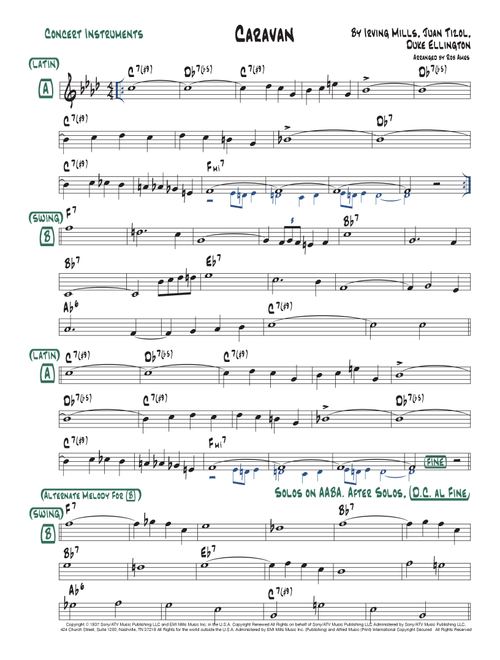 Caravan (Arr. Rob Ames) - Ralph Marterie (Lead Sheet - Fake Book)