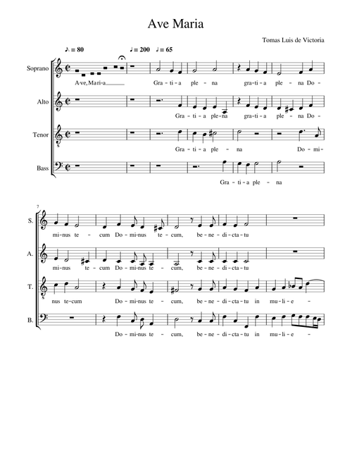 Ave Maria - Tòmas Luis de Victoria