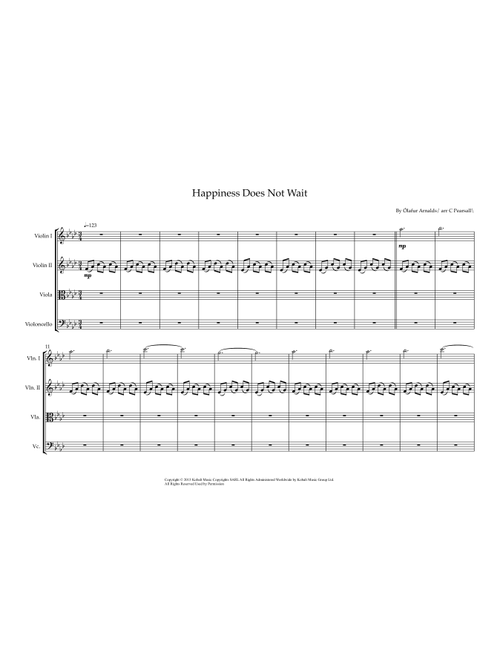 Happiness Does Not Wait (Arr. Caroline Pearsall) - Olafur Arnalds (String Quartet)