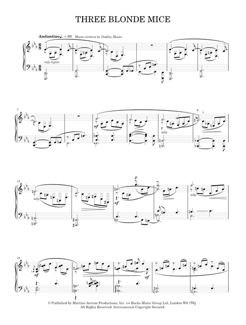 Three Blonde Mice - Dudley Moore (Solo)