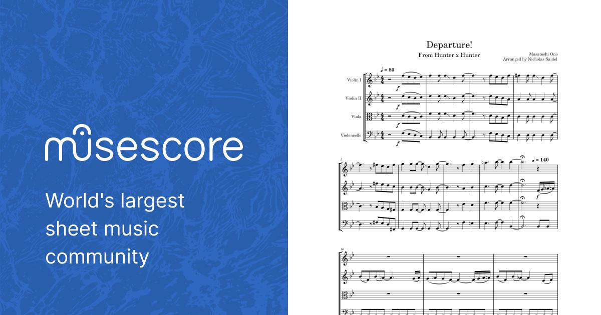 Departure! for String Quartet Sheet Music for Violin, Viola