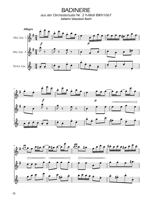 Badinerie - J.S Bach - BWV 1067 - Sax Trio AAT (Arr. Ygor Nunes) - Johann Sebastian Bach (Woodwind Ensemble)