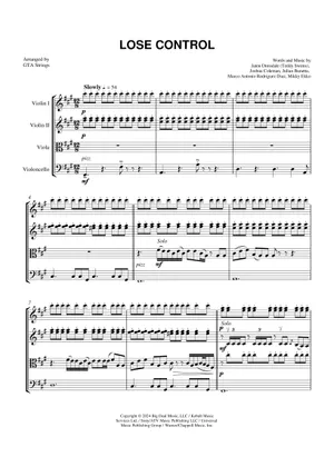 Lose Control Violin Tutorial Play Official version of Lose Control Sheet Music by Teddy Swims for ...