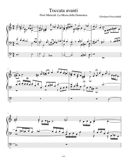 Frescobaldi: Toccata avanti la Messa della Domenica (1635)
