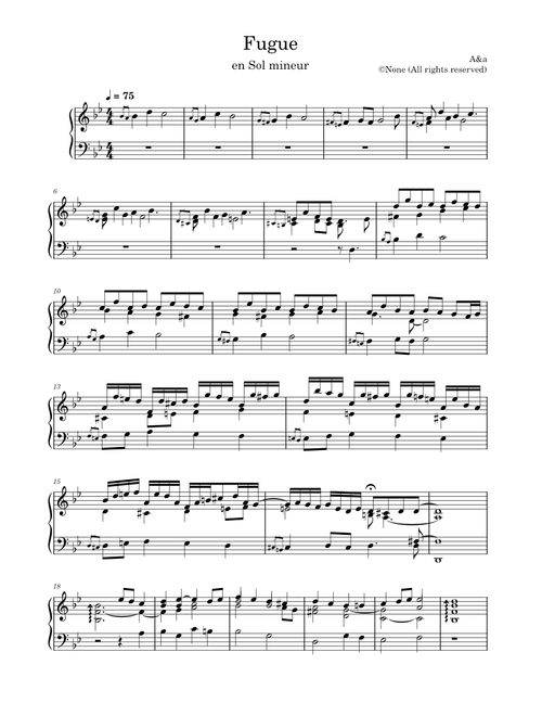 Fugue en Sol mineur