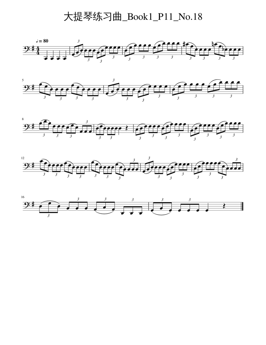 Book1 P11 No.18 Sheet Music for Piano (Solo) Easy | MuseScore.com