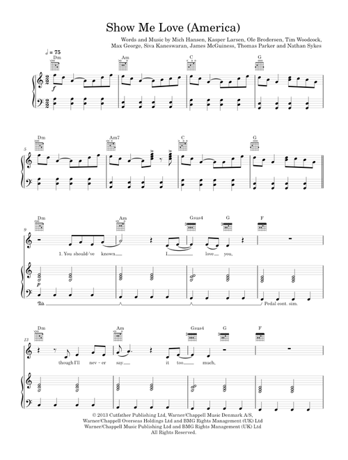 Show me love - The Wanted (Piano-Voice)