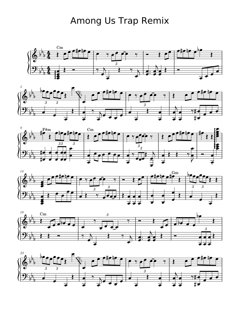 Among us piano best sale