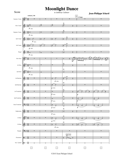 Moonlight Dance - Full Score + Parts - Jean-Philippe Ichard (Brass Ensemble)