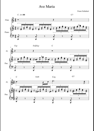 Ave Maria - César Franck Sheet Music for Piano (Solo) easy