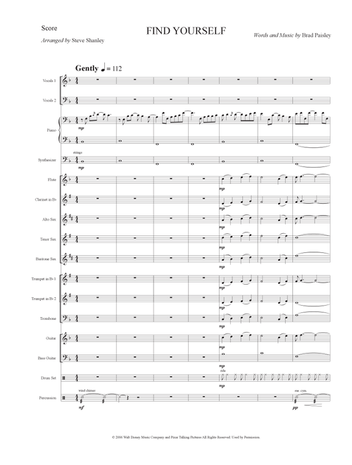 Find Yourself (Arr. Steve Shanley) - Brad Paisley (Choral, SAB)