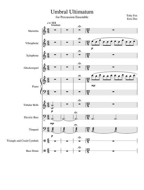Umbral Ultimatum for Percussion Ensemble