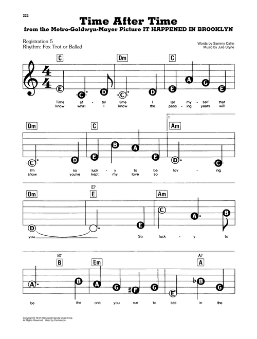 Time After Time - Frank Sinatra (E-Z Play Today)