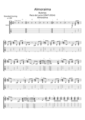 パコ・デ・ルシア「アルモライマ」楽譜 Almoraima Sheet Music for Flute (Solo) | MuseScore.com