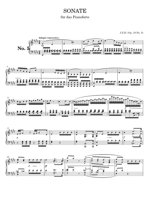 Piano Sonata No. 5 (Op. 19 No. 3)