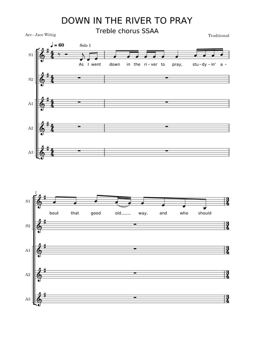 Down in the River to Pray – SSAA