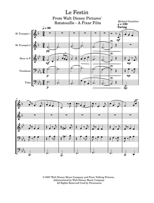 Le Festin (Arr. Vasyl Falbota) - Michael Giacchino, Boualem Lamhene (Brass Ensemble)