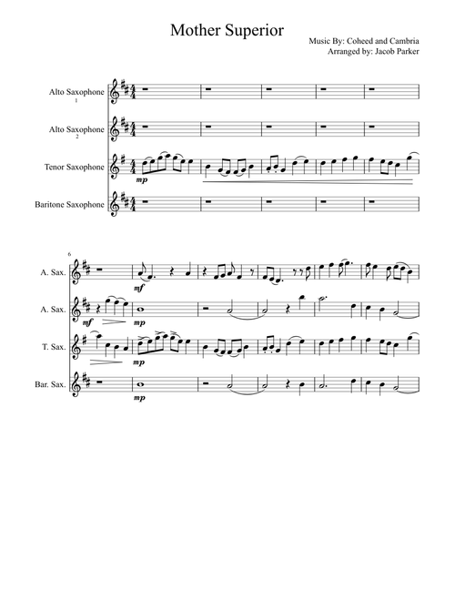 Mother Superior - Coheed And Cambria (Final Sax Quartet)