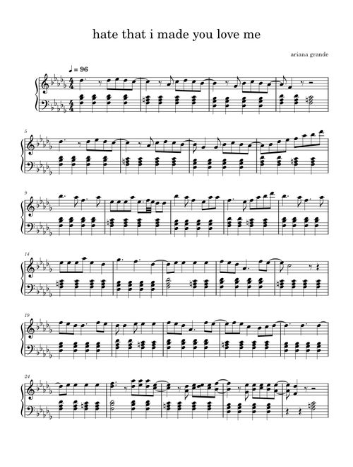 Hate that i made you love me - ariana grande