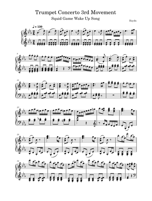 Trumpet Concerto In Eb Major (Third Movement) – Joseph Haydn