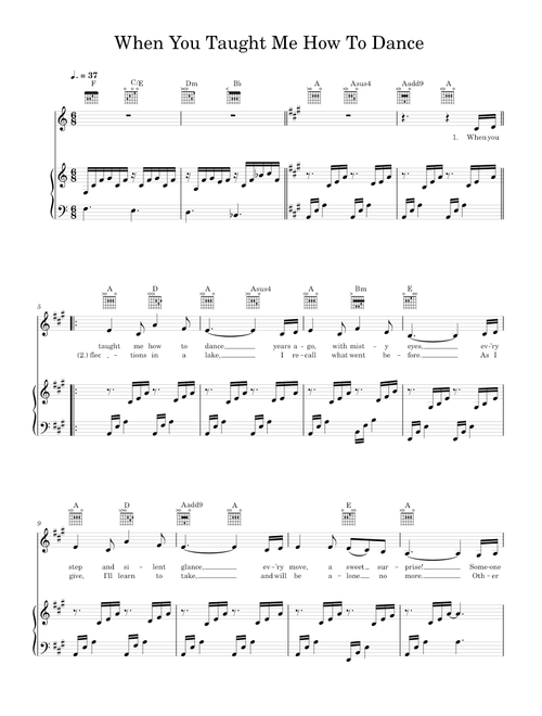 When you taught me how to dance - Katie Melua (Piano-Voice-Guitar)
