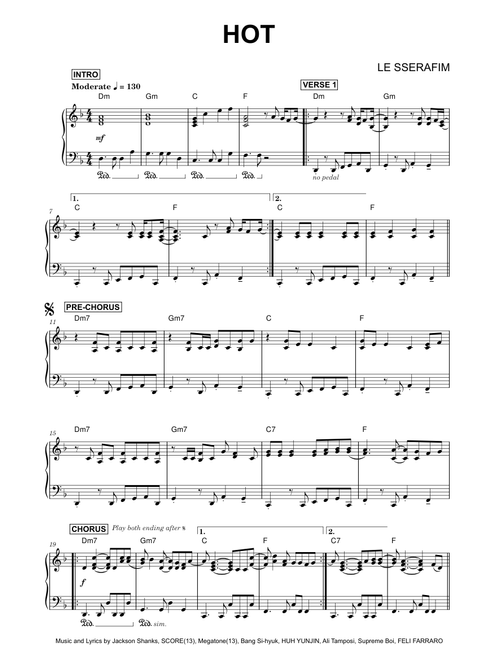 HOT - LE SSERAFIM (Piano Solo)