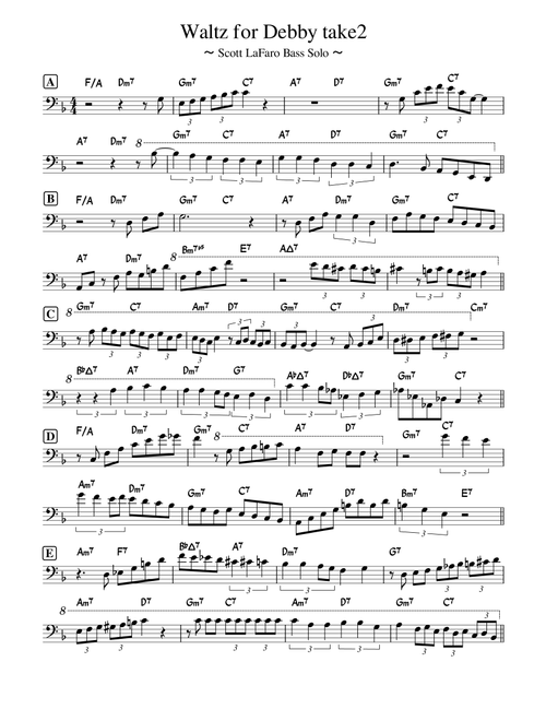 Waltz For Debby (Arr. Ben) - Bill Evans (Instrumental Solo)