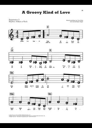 A Groovy Kind Of Love All Parts Sheet Music with Chords for