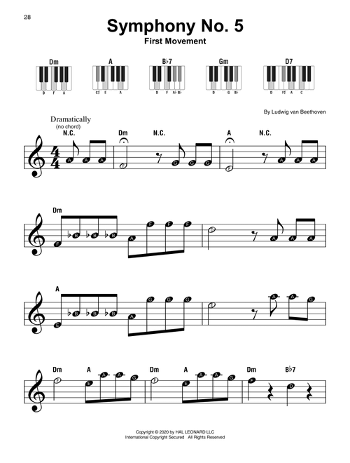 Symphony No. 5 In C Minor, First Movement Excerpt - Ludwig van Beethoven (Super Easy Piano)