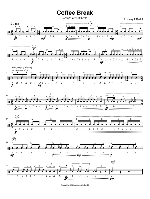 Coffee Break (Snare Drum Lick)