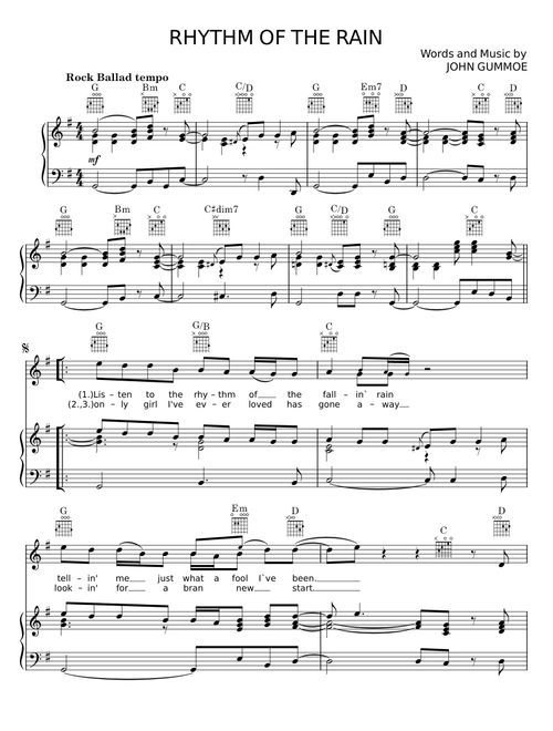 Rhythm of the rain - John Gummoe