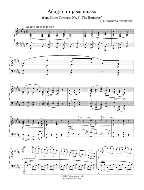 Piano Concerto No.5 'Emperor' theme - Ludwig van Beethoven, Fredrich Schiller, Franz Liszt (Solo)