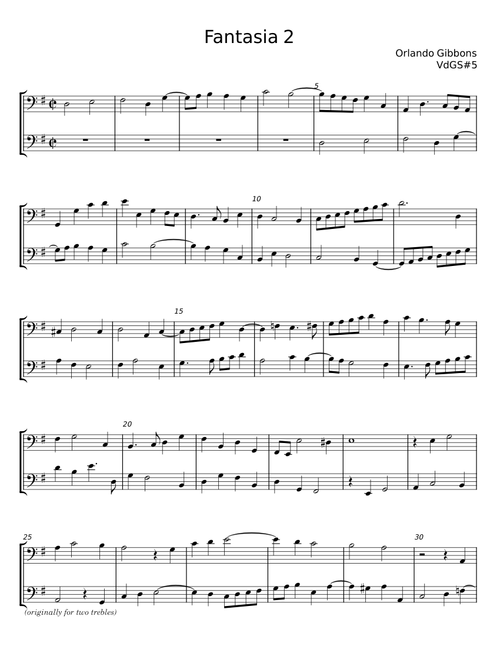 Fantasia à 2 - Orlando Gibbons