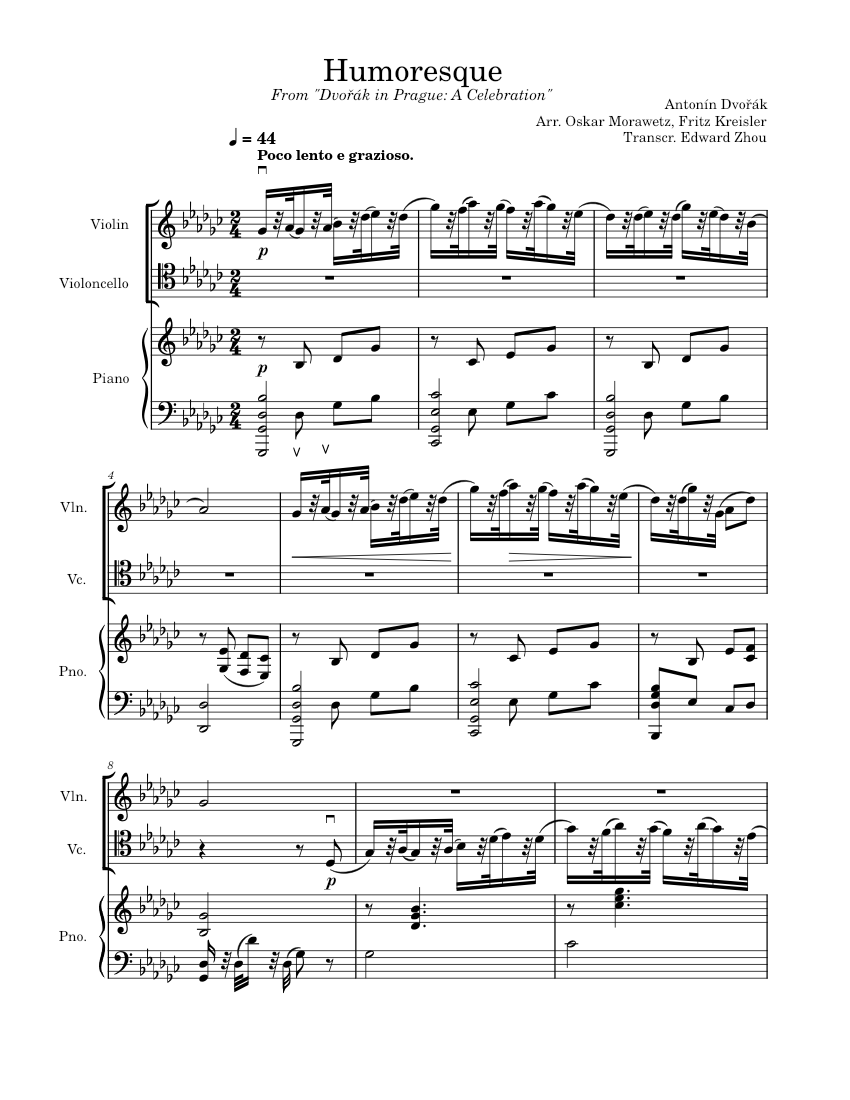 Humoresque dvorak violin on sale