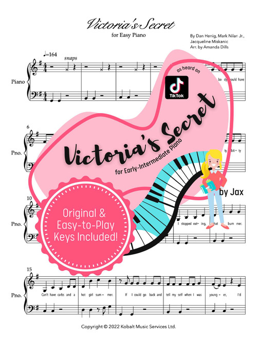 Victoria's Secret (Arr. Amanda Dills) - Jax (Easy Piano)